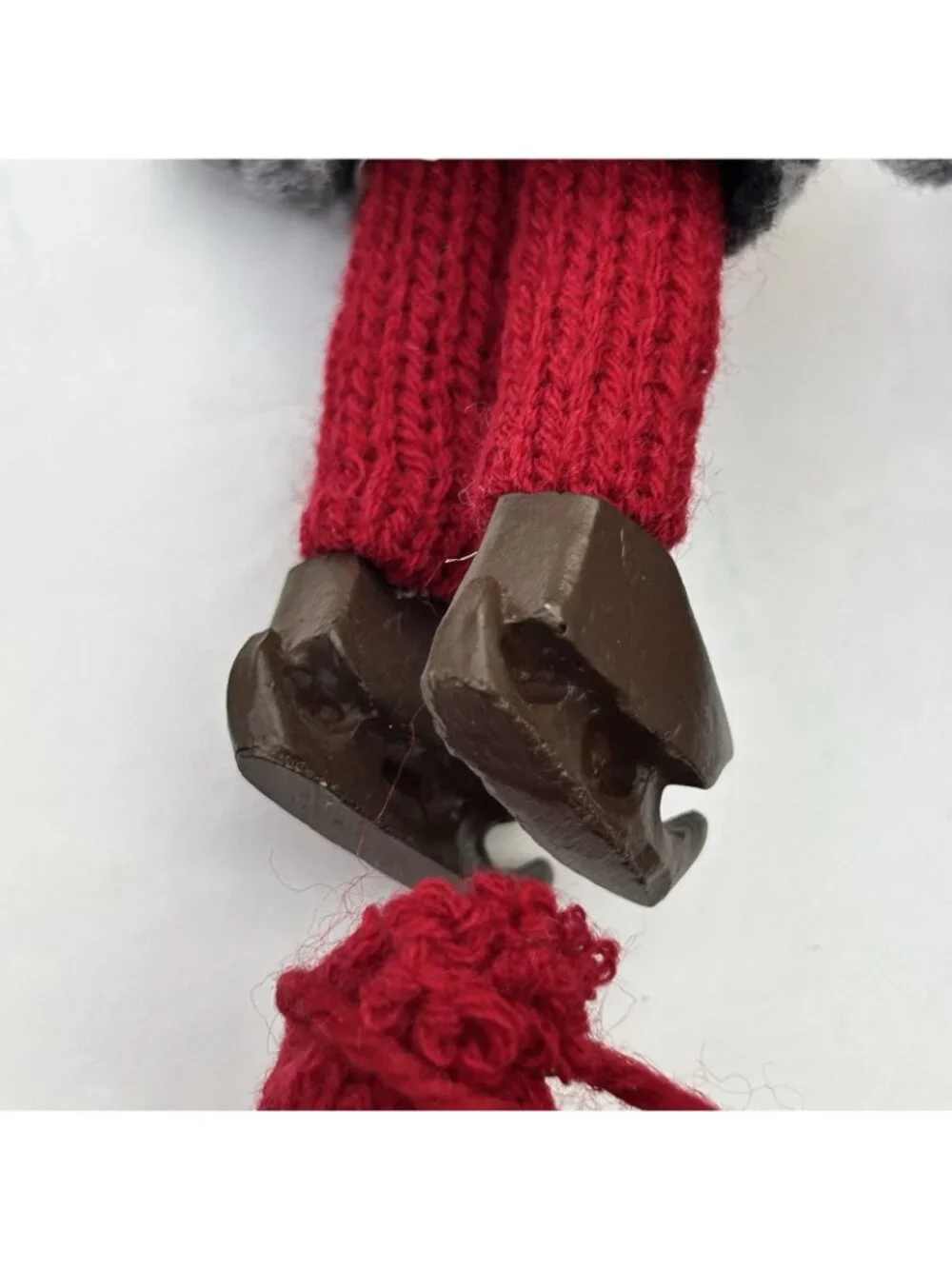 Vintage Set of 12 Tomte Nisse Boys Girls Wooden Felt Handmade Ornaments Holiday